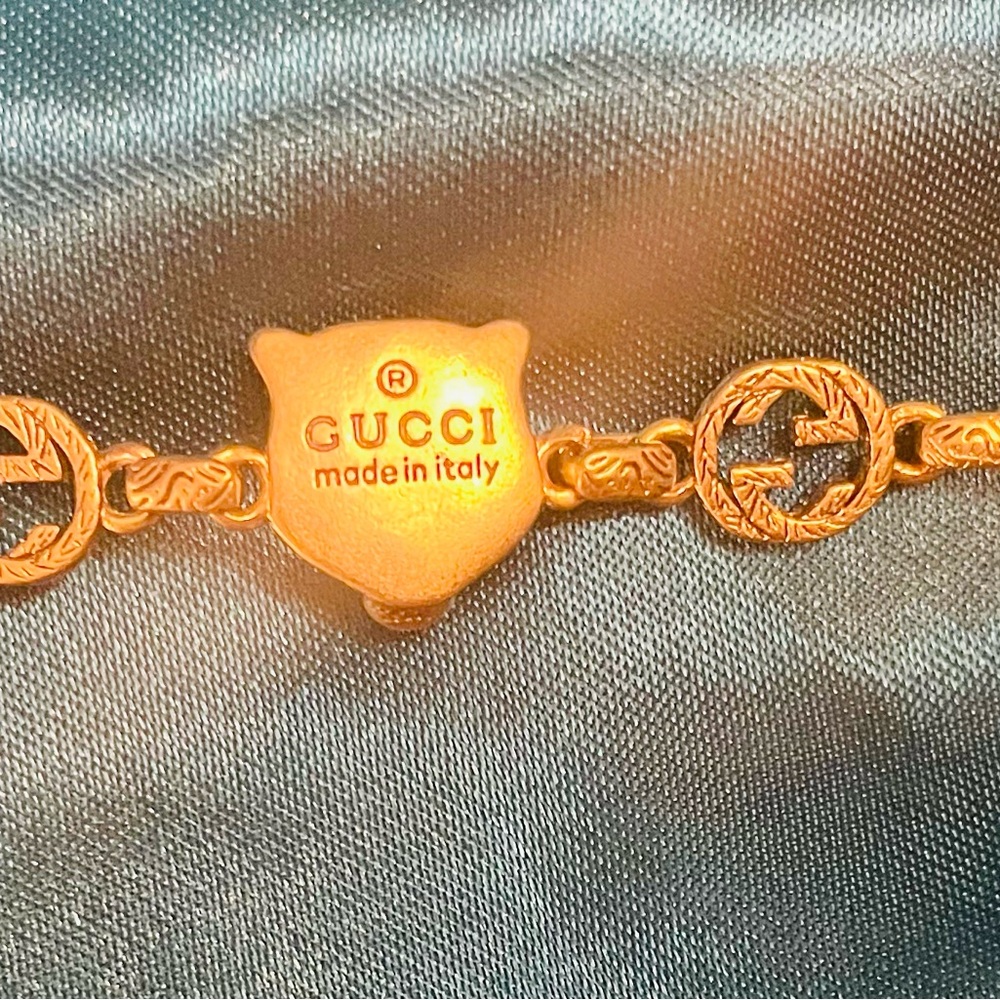 COPY Stunning Authentic Gucci GG Angry Cat bracelet - Picture 5 of 8